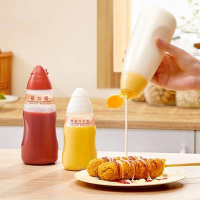 300/500 ml lahve na koření s tryskami Plastový kečup Hořčice horké omáčky Láhve na olej Kuchyňské doplňky