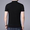 Plus Size Men Summer Casual Top Slim Printing Cotton Short Sleeves Polo Shirt