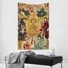 Ukiyoe Samurai  Miyazaki Anime Chihiro Tapestry  Decorative Wall Cloth Room Decor Party Hanging Backgrounds  Room Accents