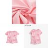 Girl Summer Outfit Twopiece Cotton Cartoon Dress Set For Kids