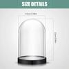 DIY Transparent Plastic Bell Jar Dome Ball Screw-On Lid Preserved Flower Display Ideal Valentine's Day  Holiday Craft Decoration