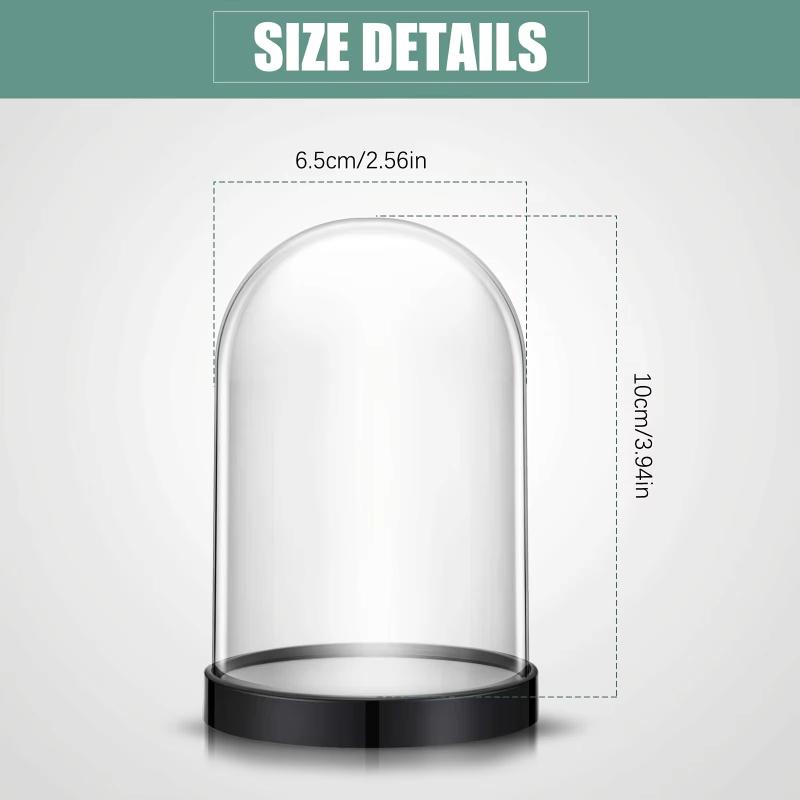 DIY Transparent Plastic Bell Jar Dome Ball Screw-On Lid Preserved Flower Display Ideal Valentine's Day  Holiday Craft Decoration