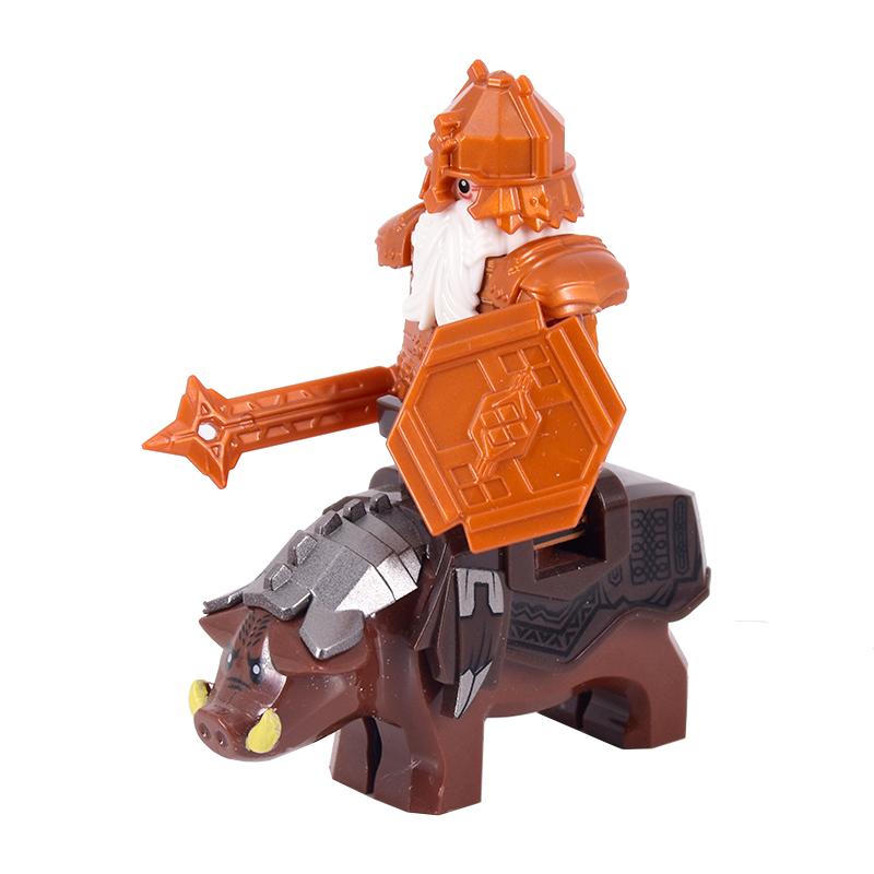 Das Wildschwein Ziegenmontur Tiere Filmmonster Zwergenkrieger Eisener Fuß Däne Anführer der Zwerge Bausteine Spielzeug Für Kinder