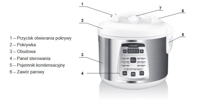 Multicooker, Oală Electrică Maestro 5 L, 17 Programe