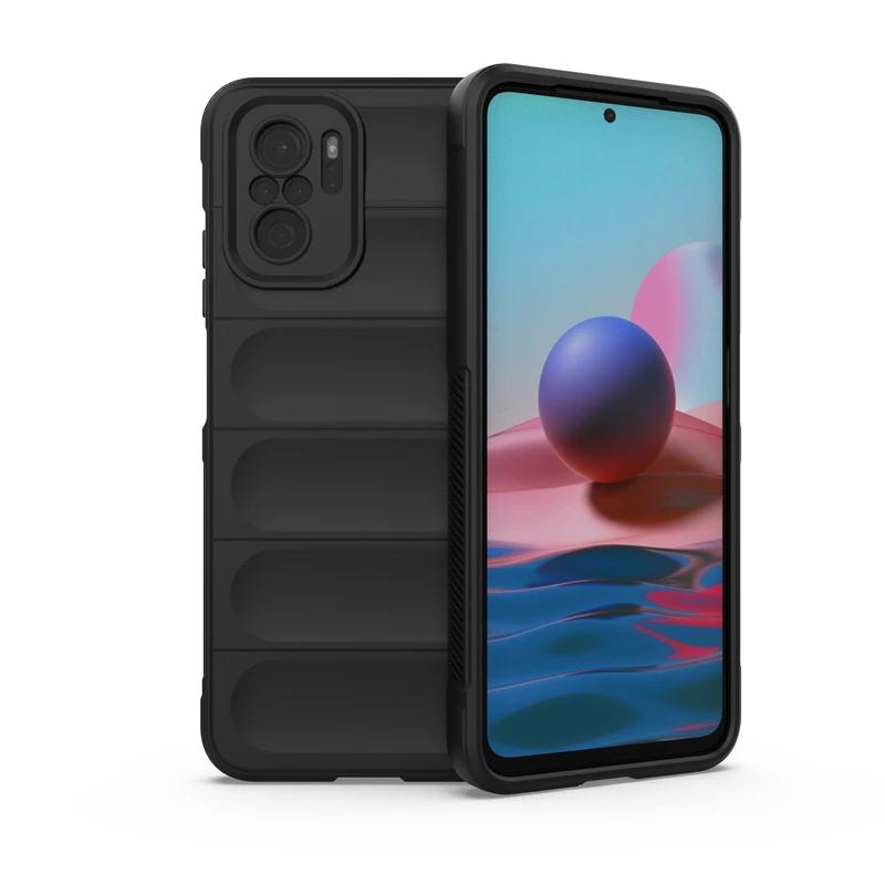 For Xiaomi Redmi Note 10 Pro 10S 4G Back Cover Phone Case Soft Liquid Silicone Anti-fall Shockproof Protect Funda Coque Cases