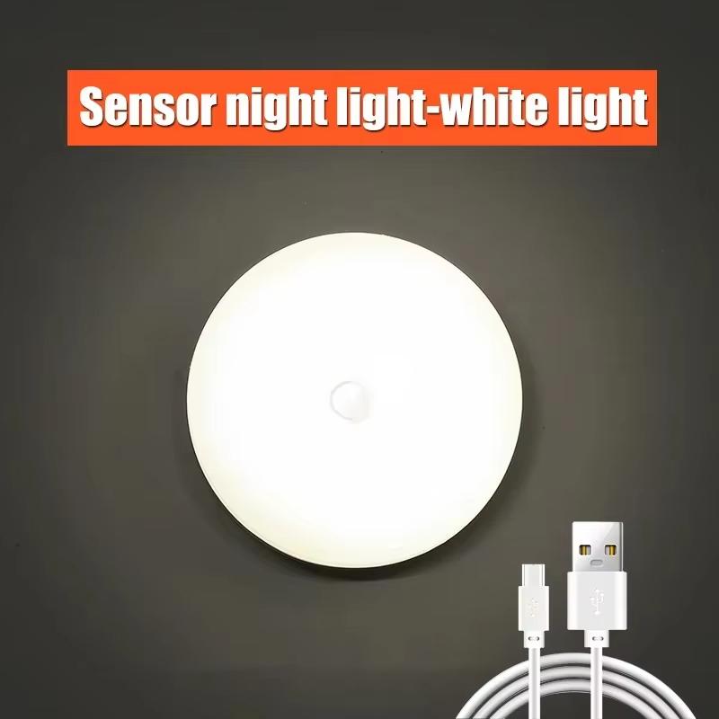 Sensor LED Night Light USB Rechargeable Night Lamp For Kitchen Cabinet Wardrobe Lamp Staircase Wireless Closet Light