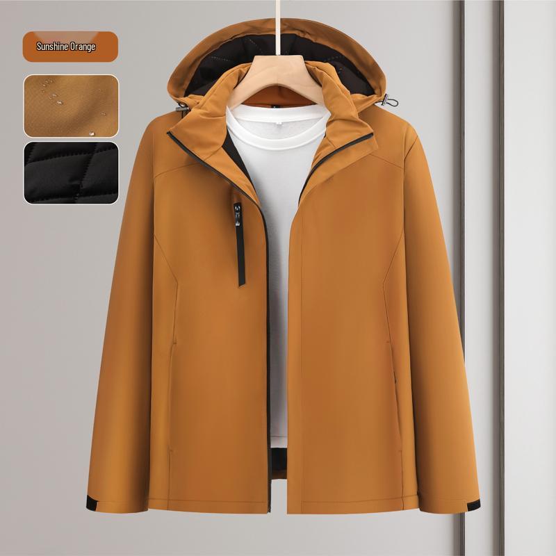 Unisex Graphene-Enhanced Windbreaker: Cotton & Velvet, Heat-Retaining, Windproof, Waterproof, Custom Embroidery