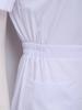 Women Scrubs Rompers Short Sleeve Front Big Patch Pockets Back Zipper Straight Wide Leg Jumpsuit Workwear for Doctor Nurse Medical Staff