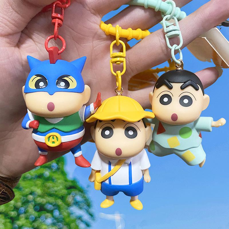 1Pcs Creative Genuine Crayon Shin-Chan Keychain Cute Cartoon Anime Doll Bag Pendant Small Gift Decoration Accessories