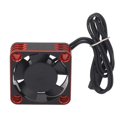 RC Car ESC Heatsink Fan, Lightweight RC Car Motor Cooling Fan, Aluminum and Plastic, DC 5-9V (Red)