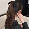 Large Size Bowknot Ribbon Hair Clip Non-Slip Hairpin Fashion Knitted Bow Banana Clip  Girl