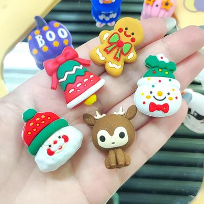 3D Weihnachtsmann Silikonperlen Cartoon Stift für DIY Schmuck und Epoxid-Basteln