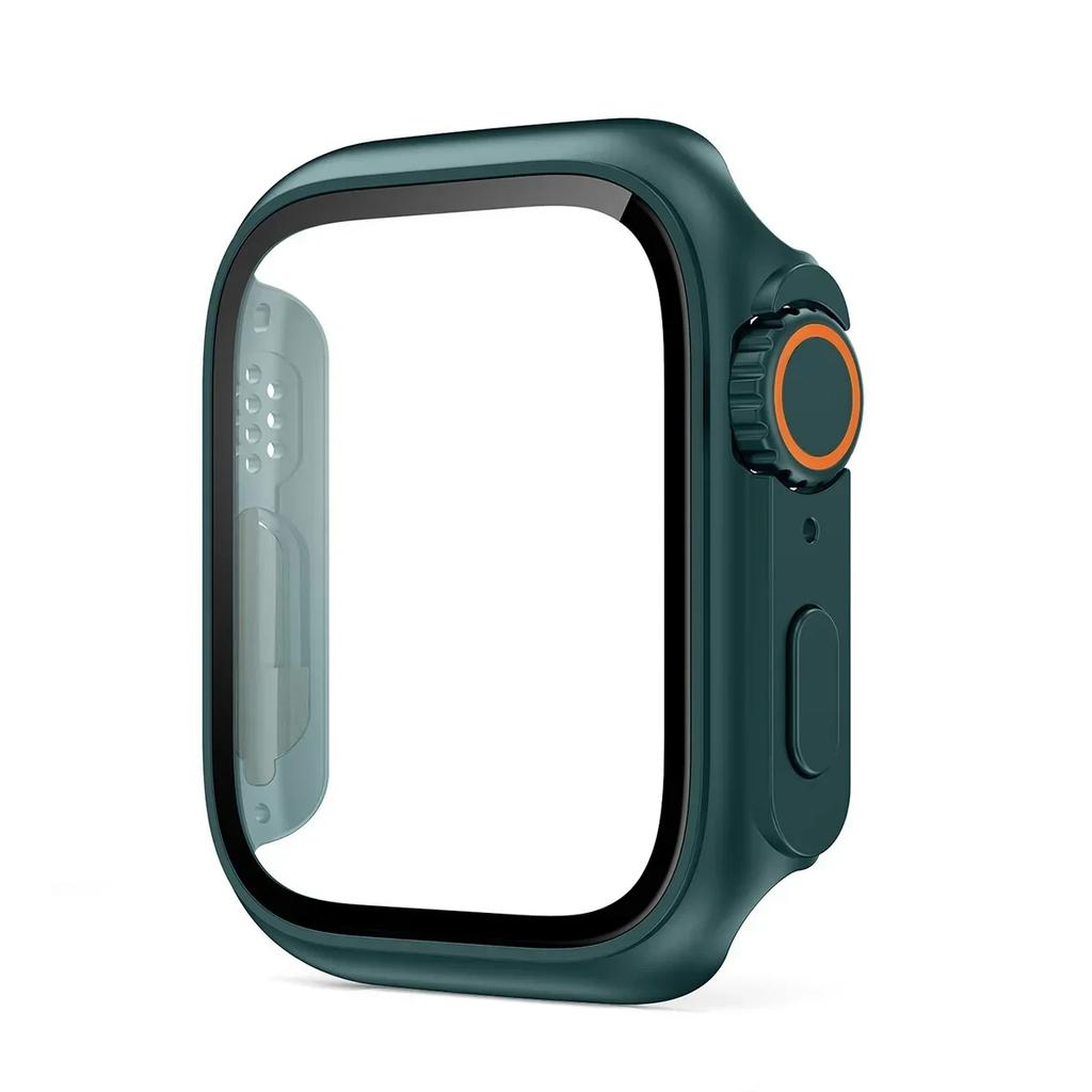 Glas + Hülle für Apple Watch S10 42 mm 46 mm Displayschutzfolie/Schutzhülle mit integriertem Ultra Bumper Case für iWatch Series 10 987654SE