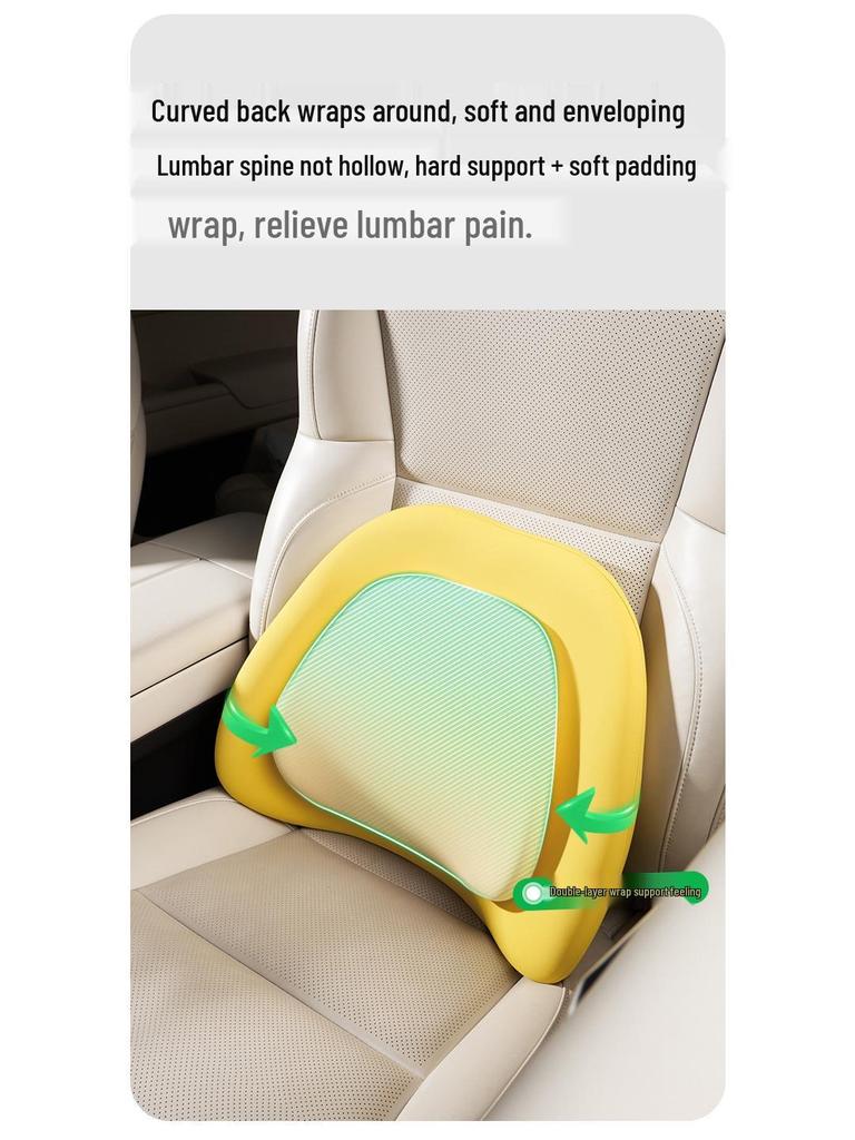 Memory Foam Car Seat Cushion with Lumbar and Neck Support