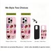 Pink Grid Collage Strawberry Cherry Heart Bow Floral Coffee Print Phone Case Coquette Cute Girly Vintage Shockproof Cover For All iphone Series
