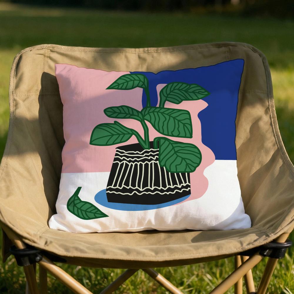 Plants and Flowers Cushion Cover Soft Reversible Durable Pillow Cover MultiScene Use for Home Car Daily Comfort