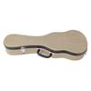 Ukulele Hard Box 23in Protective Carrying Thicken with Lock Linen for Small Guitar