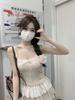 Koreanisches Sommer-Schlankheits-Bustier mit Spitzenbesatz und Polsterung