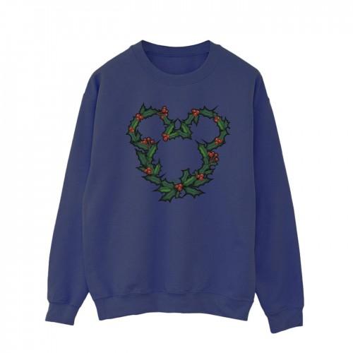 Disney Mens Mickey Mouse Wreath Sweatshirt