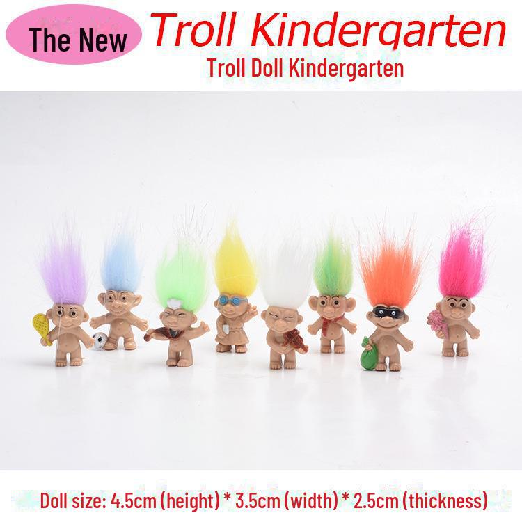 Retro Troll Doll: 8 Unique Styles - Furry & Injection Molded Indian Design