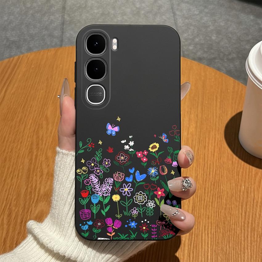 For Vivo Y31 Y31D Y31S 4G 5G Phone Case Gradient Bow Heart Matte Silicone Anti Fingerprint Cover For Vivo Y 31 Top Quality Funda