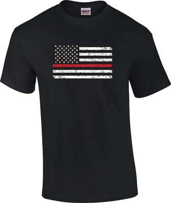 Thin Red Line T-Shirt Flag First Responder Fire Department Firefighter T-shirt