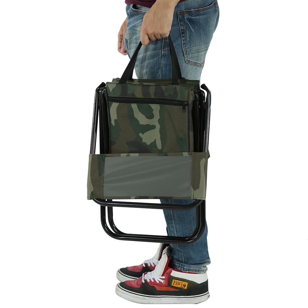 Skládací venkovní kempingové rybářské křeslo Pohodlné přenosné sedátko s úložnou taškou