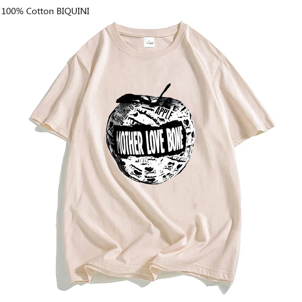 M-mother Love Bone Music Band T Shirts Unisex Grunge T-shirts 100% Cotton High Quality Tees Cool Boy Short Sleeve Unisexga Graphic Top