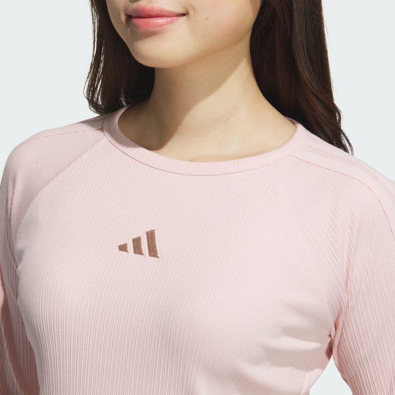 Adidas T Shirts Women's Light Pink Crew Neck Moderate Other KB7755