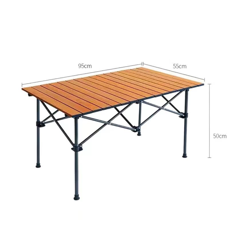 OIMG Outdoor Folding Wooden Camping Table