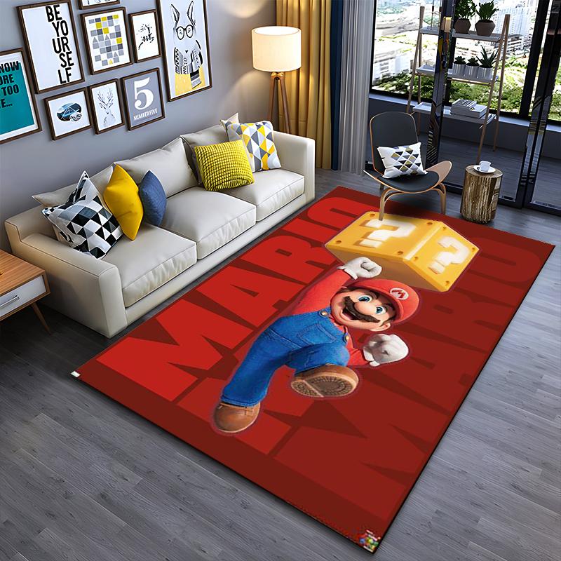

Mario printed non-slip flannel carpet, machine washable, soft carpet for home decoration in living room and bedroom 40x60cm( 15x23in )