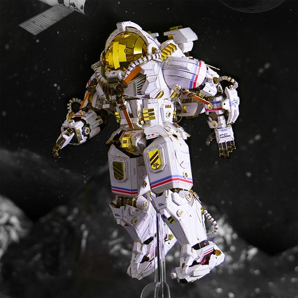 Piececool 3D Astronaut Puzzle Metal Puzzle Metal Nano Puzzle Assembly Required Glue Difficulty 6 Stars Suitable for Experienced Puzzles and Adults