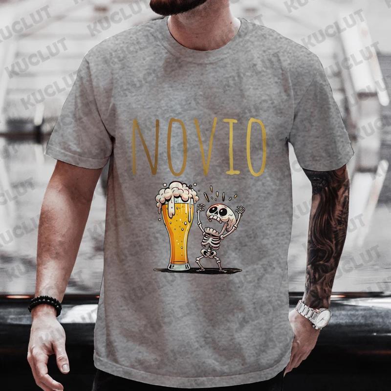 Spanish Evg Team Future Groom Man T Shirt Single Farewell Tees Wedding Top Funny Beer Bachelor Party Tshirt Father's Day Clothes