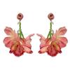 1pair Resin Fabric Flower Drop Earring Ear Accessories  Vacation Beach Daily