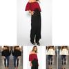 Stylish Summer Off Shoulder Ruffle Hem Loose Fit Top Women Urban Fashion Tee