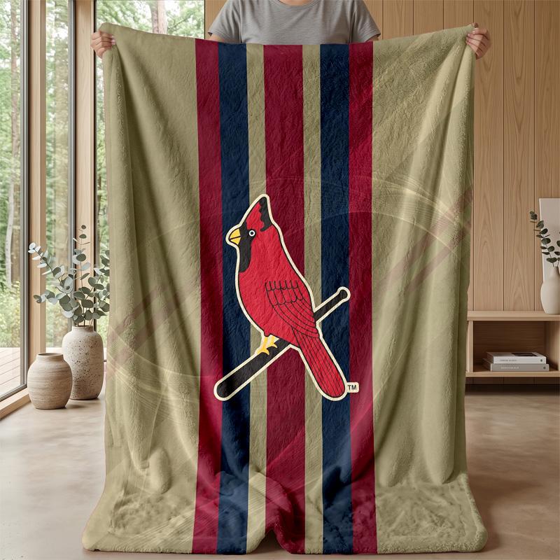St. Louis Cardinals Flannel Fleece Blanket Cozy Warm Throw Blanket For Couch Bed Travel All Season Use