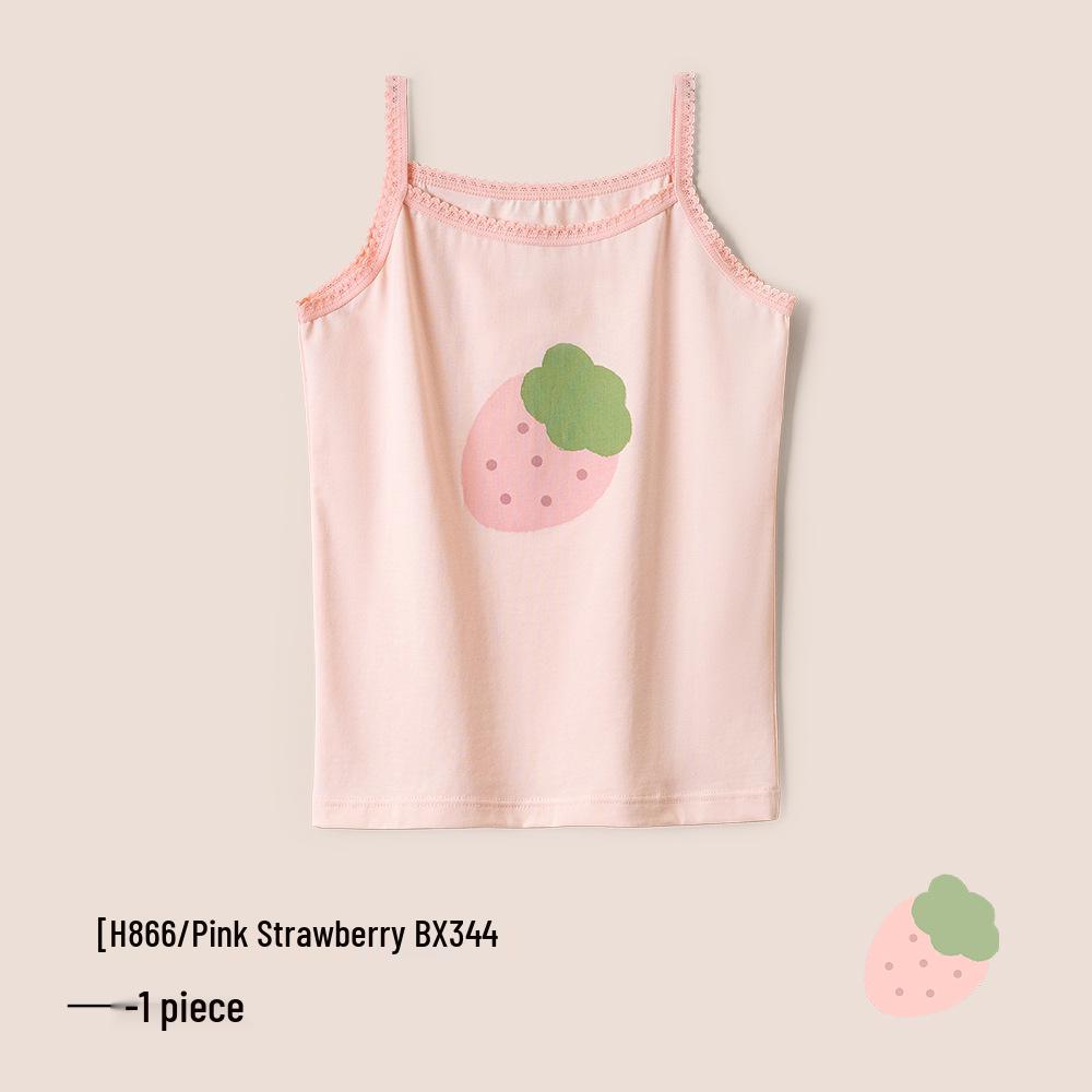 A-Class Summer Pure Cotton Antibacterial Tank Top for Girls and Infants