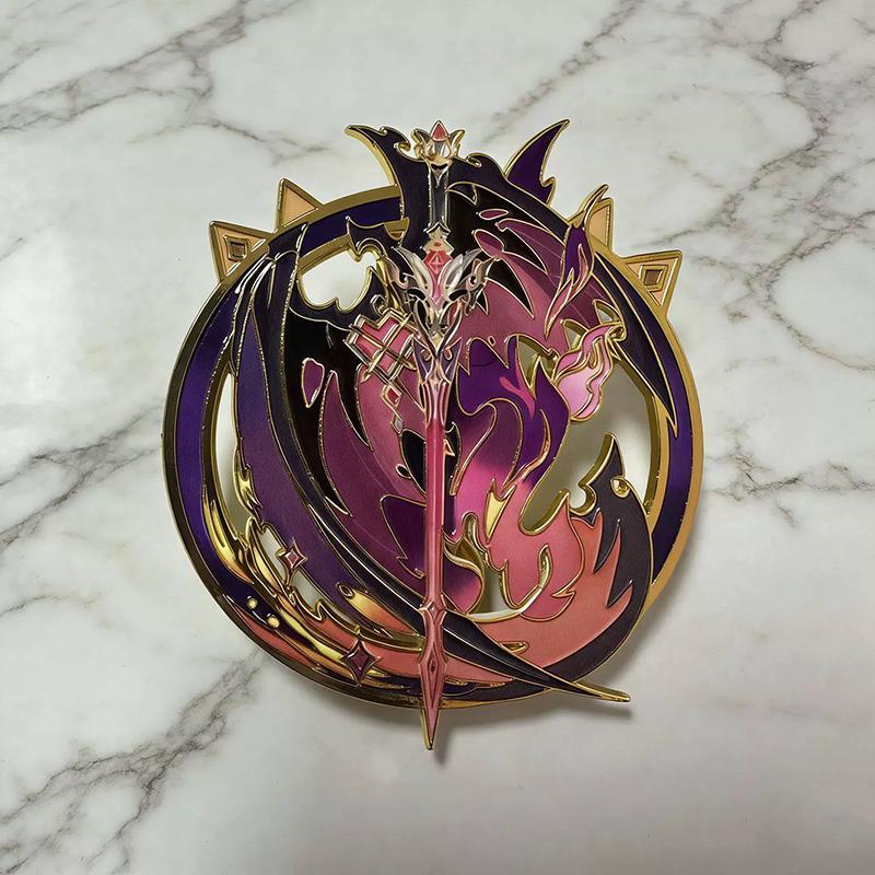 Genshin Impact Flins Columbina Badges Cosplay Metal Brooches Pins Honkai: Star Rail Cyrene Phainon Kawaii Brooches Fans Gift