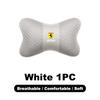 1pcs Car Leather Headrest Seat Lumbar Pillow Auto Accessories For Ferrari F430 Stradale Roma 488 Spider SF90 LaFerrari Portofino MQ6