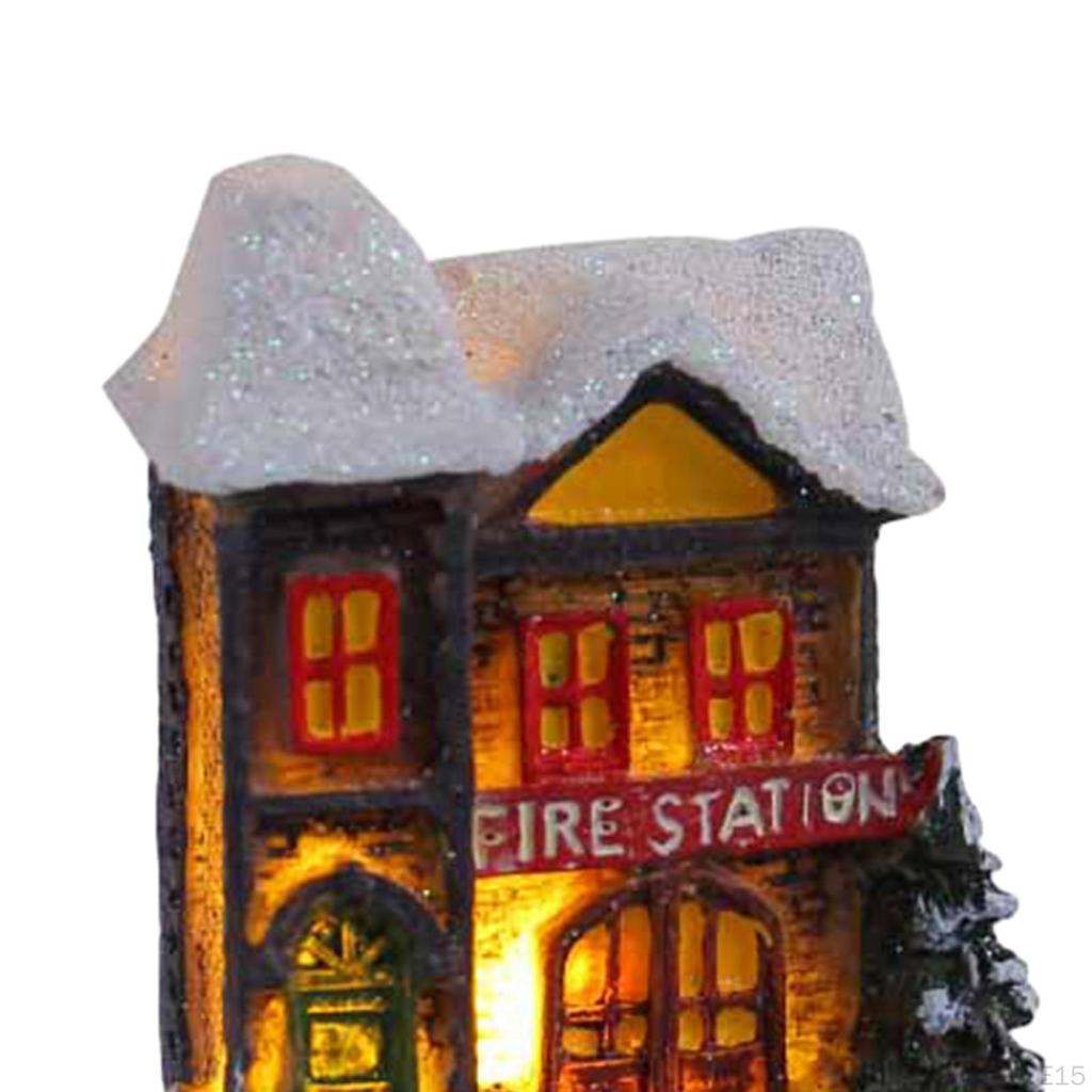 Świąteczny śnieżny wiejski dom świecący ozdoba na imprezę DIY Rok sypialni