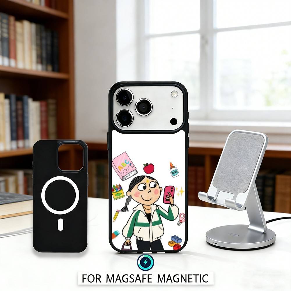 Charlie And Lola Anime Phone Case For iPhone17,16,15,14,13,12,Pro,Max,Magnetic For Magsafe Wireless Charging