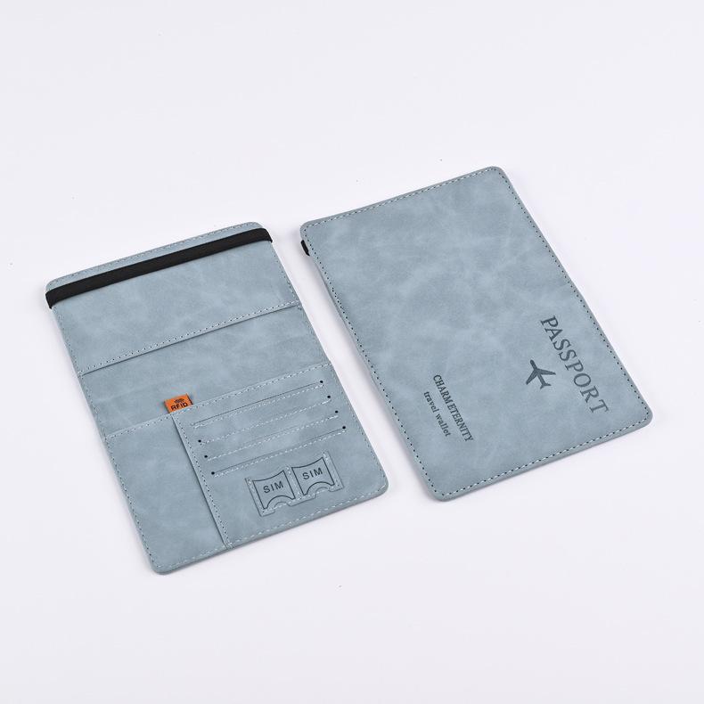 PU Leather RFID Passport Holder & Travel Wallet with Logo Printing Option