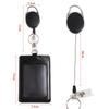 Lanyard Retractable Key Chain Card Case Black ID Card Holder Gift Name Card Badge  Female