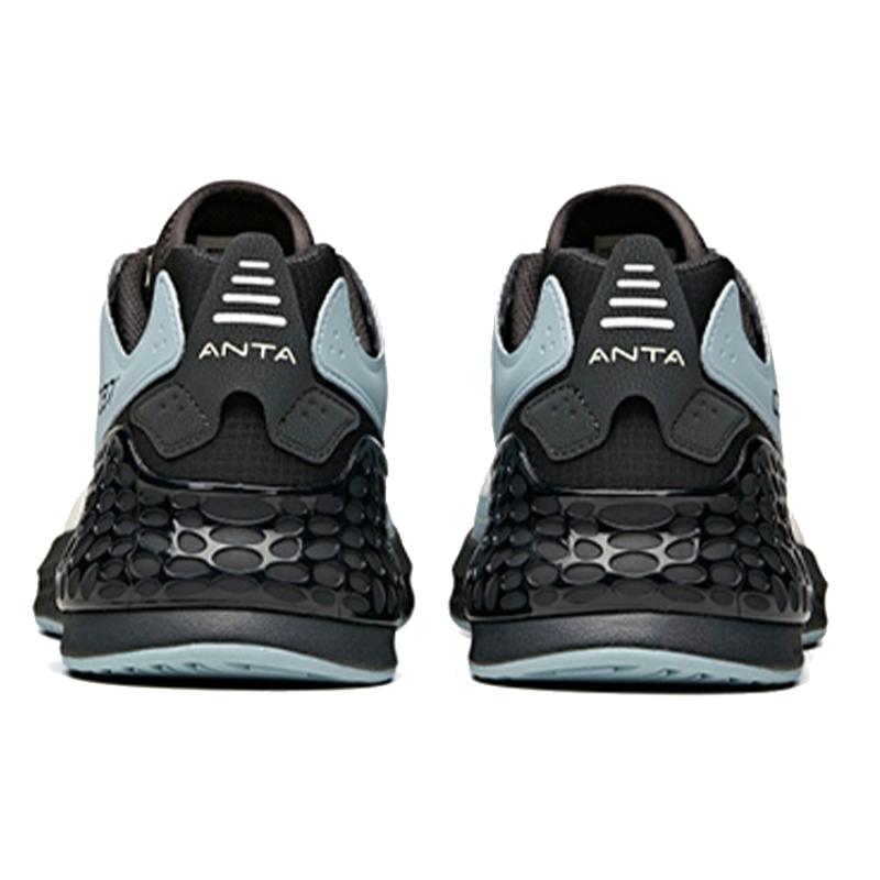 Anta C37+ Cushioned Anti Slip Wear Resistant Breathable Lightweight Low Top Sprint Running Shoes ] Men's Black Blue Sneakers 912225537-3