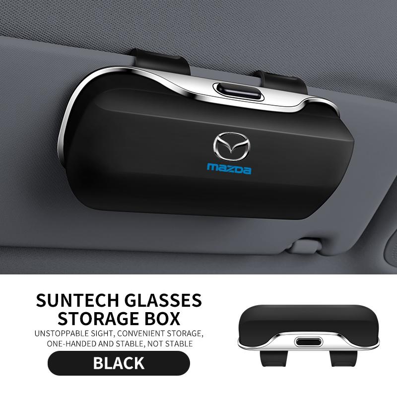 

Exclusive for Mazda 3 6 CX5 Cx8 CX9 CX30 CX50 CX70 CX90 RX7 RX9 MX5 MX30 Sunglasses Holder Sun Visor Clip On ABS Eyeglass Case чёрный