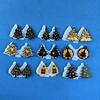 9Pcs Epoxy Geometric Mold Christmas Tree Earrings Pendant Keychain Silicone Mold