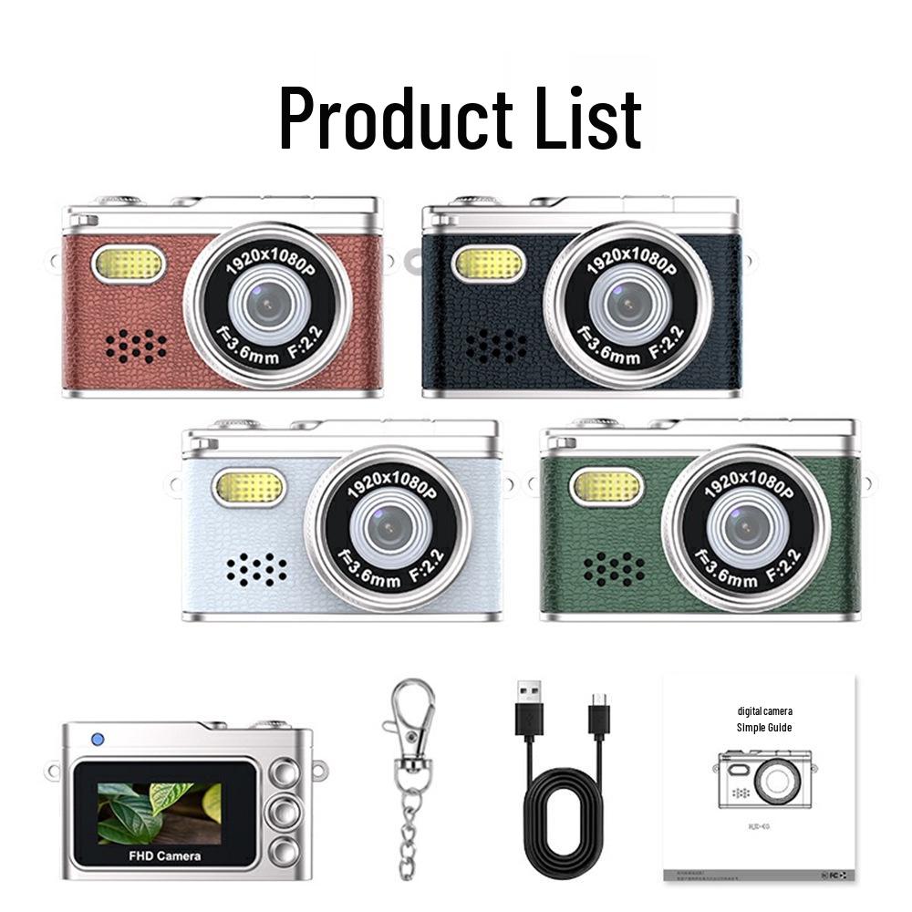 Retro Thumb Small HD CCD Digital Camera for Students: Portable Photo & Video Recorder