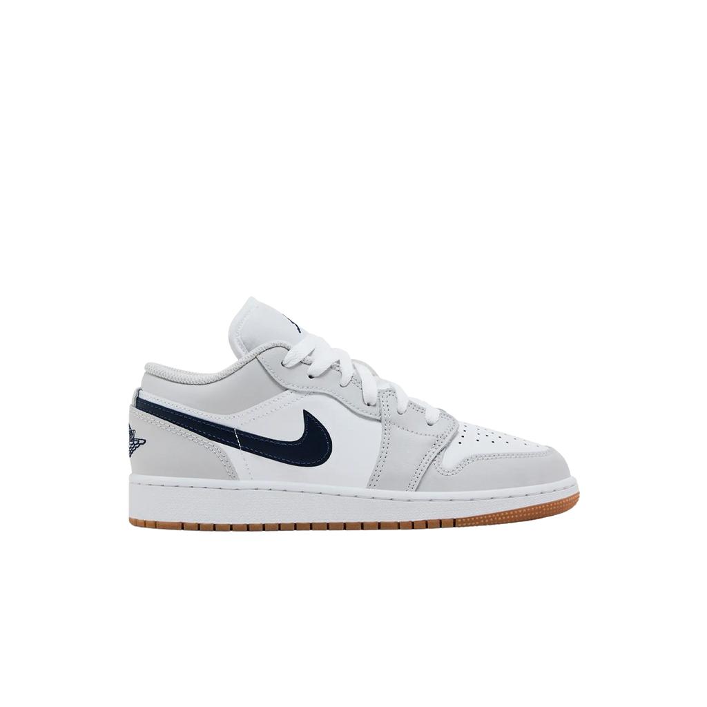 Air Jordan 1 Low GS Georgetown Dziecięce Sneakersy Szare Białe Neutralno-Szare 553560-146