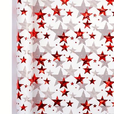 1 Stück Mini-Geschenkpapierrolle - Bronzierendes Stern-Geschenkpapier Retro Leichter Luxus Geschenktüte Blumenpapier DIY, geeignet für Geburtstage und Hochzeiten