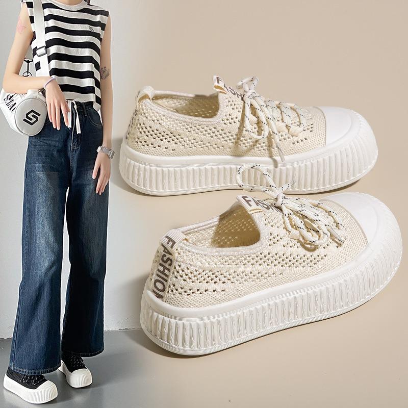 

New Perforated Shoes and Breathable Big-toed Shoes 40 бежевий